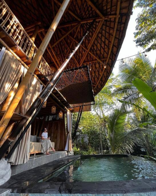 Selat Eco Bamboo Island Bali - Bamboo House #4ヴィラ エクステリア 写真