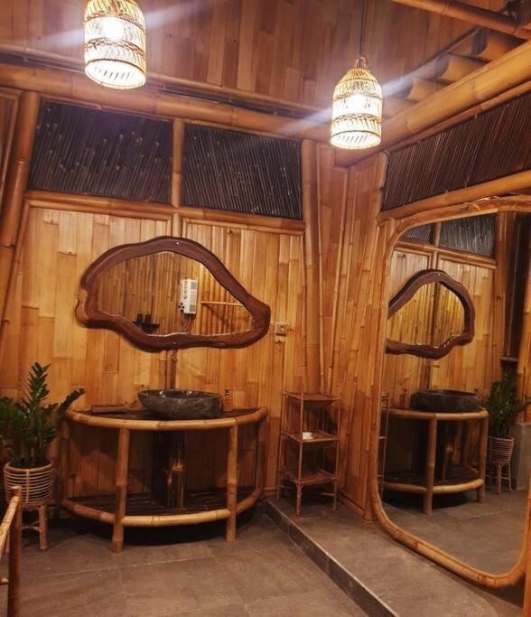 Selat Eco Bamboo Island Bali - Bamboo House #4ヴィラ エクステリア 写真